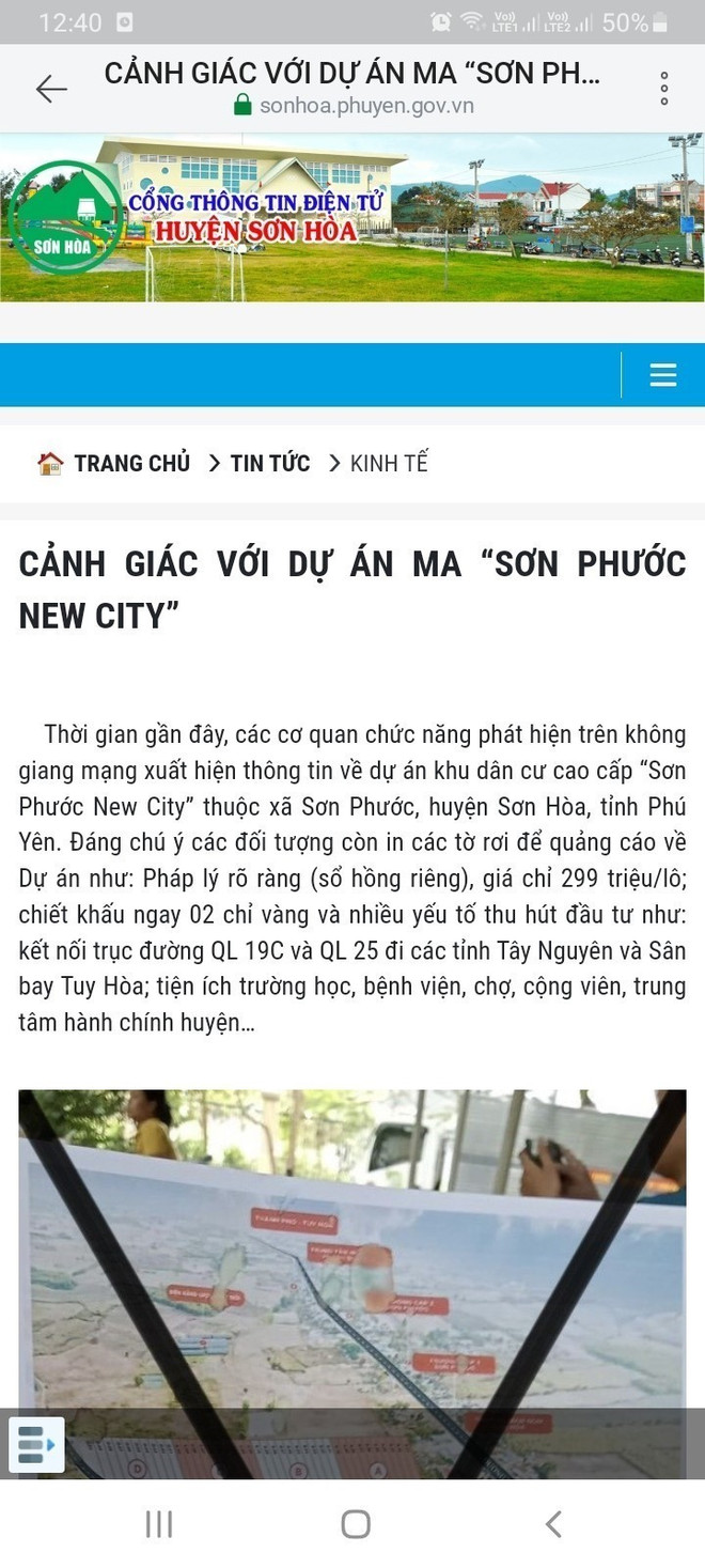 Phú Yên: Dự án đất nền Sơn Phước New City 1 không có thật ảnh 2