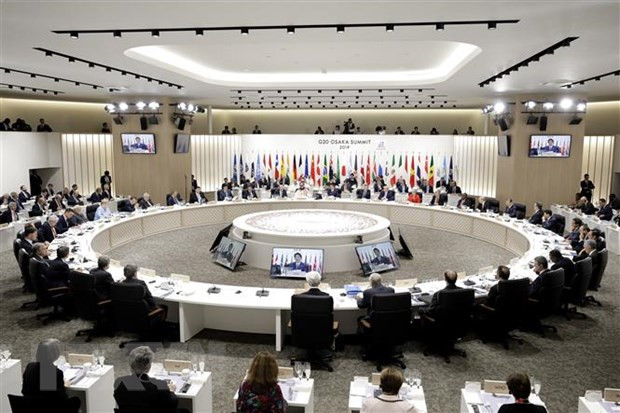 Toàn cảnh một phiên họp của các nước G20. (Nguồn: AFP/TTXVN) G20 quyết tâm dùng mọi công cụ hỗ trợ đà phục hồi của kinh tế toàn cầu ảnh 1
