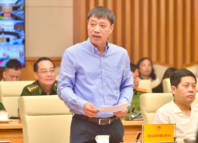 Phó Tổng cục trưởng Tổng cục Khí tượng Thủy văn Hoàng Đức Cường. (Ảnh: PV/Vietnam+) ong cuong.jpg