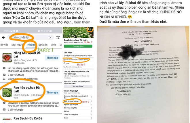 Cảnh giác khi mua rau, củ, quả qua trang facebook Hữu cơ Đà Lạt ảnh 1