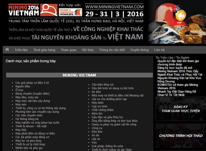 Hơn 160 doanh nghiệp tham gia triển lãm công nghiệp khai khoáng 2016 ảnh 1