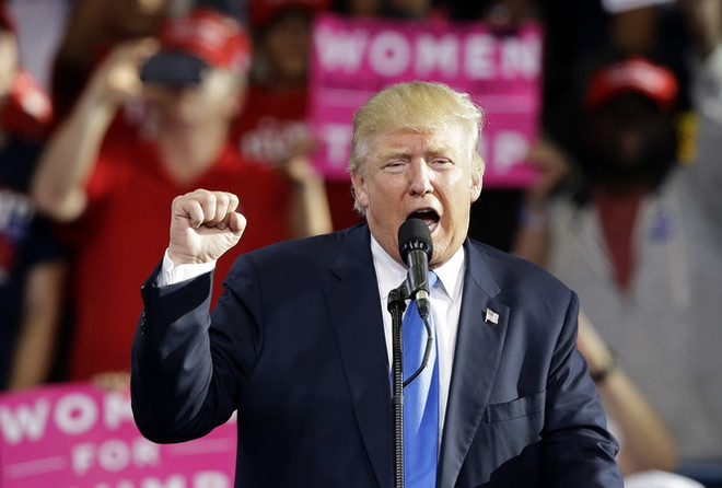 Tổng thống đắc cử Mỹ Donald Trump. (Nguồn: AP/TTXVN) Ông Trump đề cử 2 quan chức thời cựu Tổng thống Bush vào nội các ảnh 1