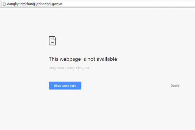Đăng ký vắcxin qua mạng: Website "tê liệt" ngay từ trước giờ G ảnh 1