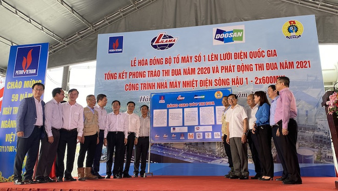 Hòa đồng bộ lần đầu lưới điện Tổ máy 1 nhà máy nhiệt điện Sông Hậu 1 ảnh 1