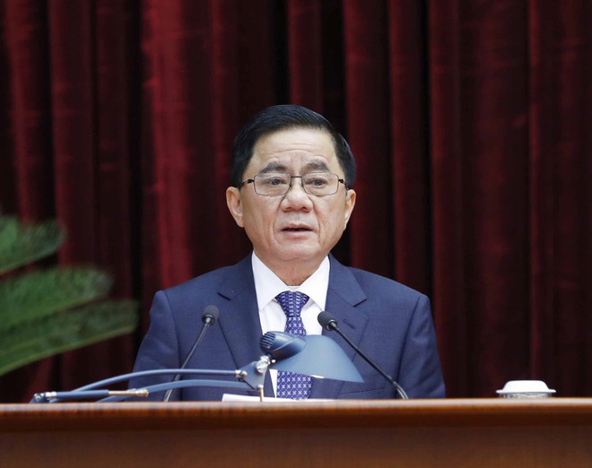 Chủ nhiệm Ủy ban Kiểm tra Trung ương Trần Cẩm Tú phát biểu tại hội nghị. (Ảnh: Phương Hoa/TTXVN) Đồng bộ kiểm tra và giám sát, chú trọng lĩnh vực dễ nảy sinh vi phạm ảnh 3