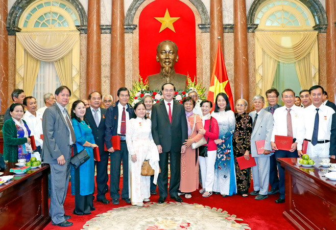 Chủ tịch nước tiếp Đoàn đại biểu cựu cán bộ Điệp báo An ninh T4 ảnh 2