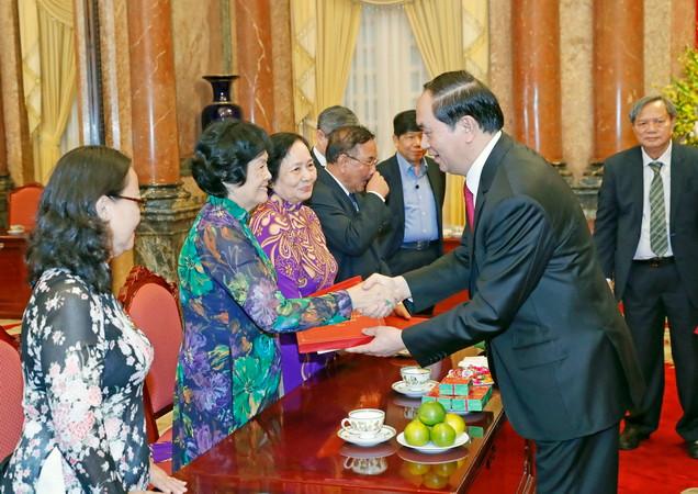 Chủ tịch nước tiếp Đoàn đại biểu cựu cán bộ Điệp báo An ninh T4 ảnh 1