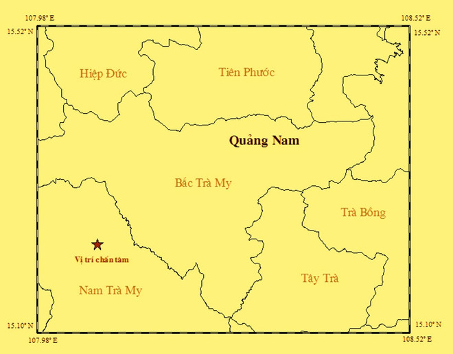 Quảng Nam: Lại xảy ra động đất tại khu vực huyện Nam Trà My ảnh 1