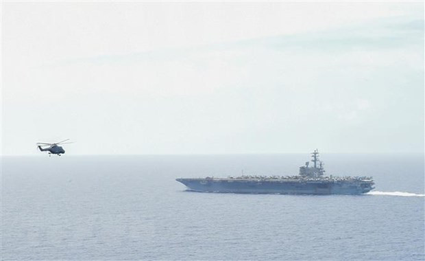 Ảnh minh họa. (Ảnh: YONHAP/TTXVN) Mỹ-Nhật-Hàn thông báo tập trận Pacific Dragon từ ngày 1-14/8 ảnh 1
