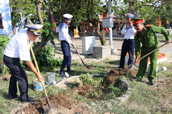 Các điểm đảo Trường Sa xanh tươi cây lá giữa biển khơi sóng vỗ ảnh 4