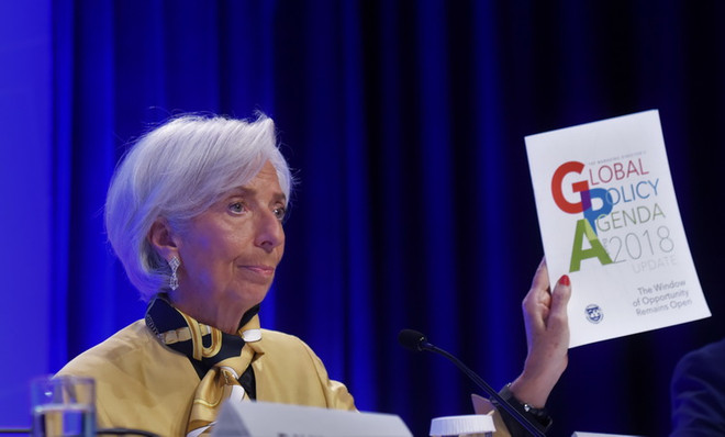 Giám đốc điều hành IMF Christine Lagarde. (Nguồn: THX/TTXVN) IMF hối thúc Mỹ và Trung Quốc giải quyết căng thẳng thương mại ảnh 1