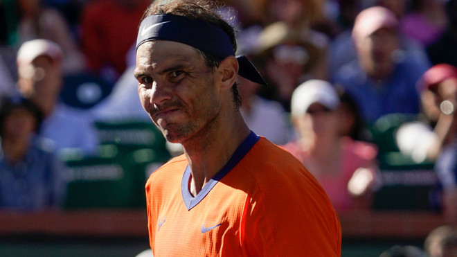 Nadal bại trận ở chung kết Indian Wells Masters. (Nguồn: AP) Rafael Nadal thua sốc ở trận chung kết Indian Wells Masters ảnh 1