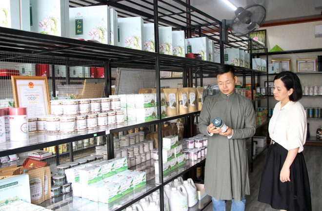 Hợp tác xã Sen Quê Bác đơn vị đi đầu trong việc phát triển các sản phẩm gắn với phát triển du lịch với 15 sản phẩm về sen trong đó, 10 sản phẩm đã được chấp chứng nhận OCOP 3 sao đến 4 sao. (Ảnh: Văn Tý/TTXVN) Nghệ An: Huyện Nam Đàn đưa du lịch thành ngành kinh tế mũi nhọn ảnh 2