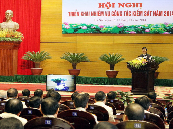 Quang cảnh hội nghị. (Ảnh: Nguyễn Khang/TTXVN) Ngành kiểm sát làm tốt chức năng thực hành quyền công tố ảnh 1