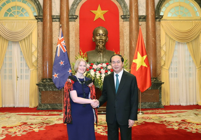 Chủ tịch nước Trần Đại Quang tiếp các Đại sứ trình Quốc thư ảnh 2