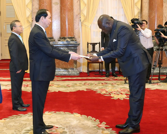 Chủ tịch nước Trần Đại Quang tiếp các Đại sứ trình Quốc thư ảnh 4