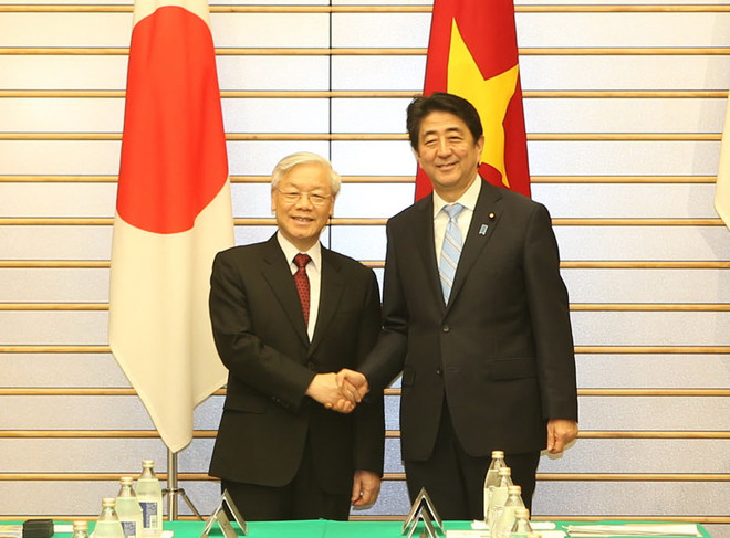 Tổng Bí thư gửi Điện cảm ơn Thủ tướng Nhật Bản Shinzo Abe ảnh 1