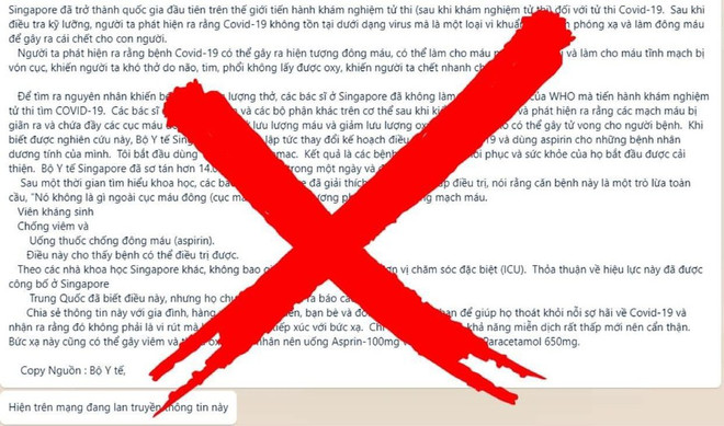 Bộ Y tế bác bỏ thông tin sai sự thật về nguồn gốc dịch bệnh COVID-19 ảnh 1