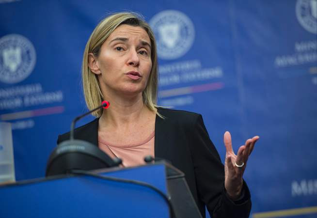 Đại diện cấp cao về chính sách an ninh và đối ngoại EU Federica Mogherini. (Nguồn: AFP/TTXVN) EU thông qua lộ trình tăng cường an ninh và quốc phòng ảnh 1