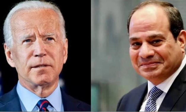 Tổng thống Mỹ Biden (trái) và người đồng cấp Ai Cập El-Sisi. (Nguồn: egypttoday) Lãnh đạo Mỹ và Ai Cập thảo luận về lệnh ngừng bắn ở Dải Gaza ảnh 1