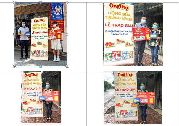 Những khách hàng may mắn đầu tiên “uống sữa Ông Thọ, trúng vàng” ảnh 1