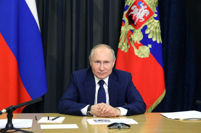 Tổng thống Nga Vladimir Putin. (Ảnh: AFP/TTXVN) Tổng thống Nga nêu nhiệm vụ ưu tiên về phát triển chiến lược ảnh 1