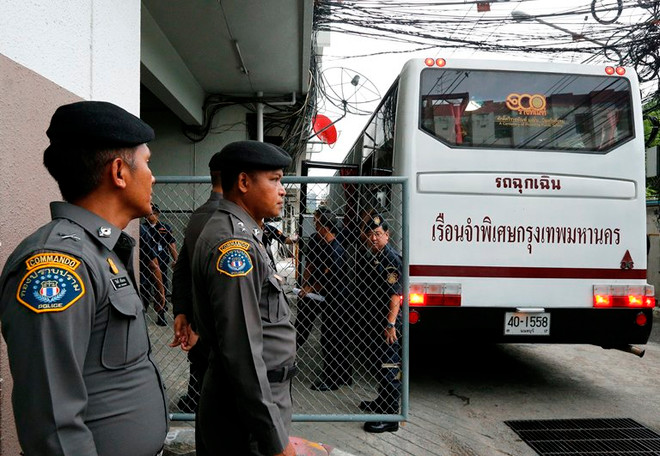 Cảnh sát Thái Lan tuần tra tại Bangkok. (Nguồn: EPA/TTXVN) Vấn đề chống khủng bố: Thái Lan thừa nhận khả năng IS xâm nhập ảnh 1