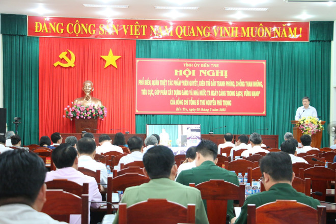 Bến Tre tổ chức hội nghị quán triệt nội dung cuốn sách của Tổng Bí thư ảnh 1