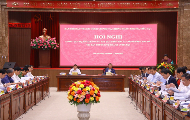 Đoàn kiểm tra về chống tham nhũng, tiêu cực làm việc tại Hà Nội ảnh 1