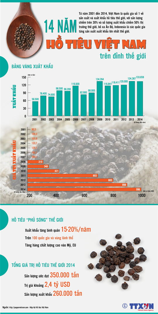 Hồ tiêu Việt Nam 14 năm liền giữ ngôi vị xuất khẩu số 1 thế giới ảnh 2