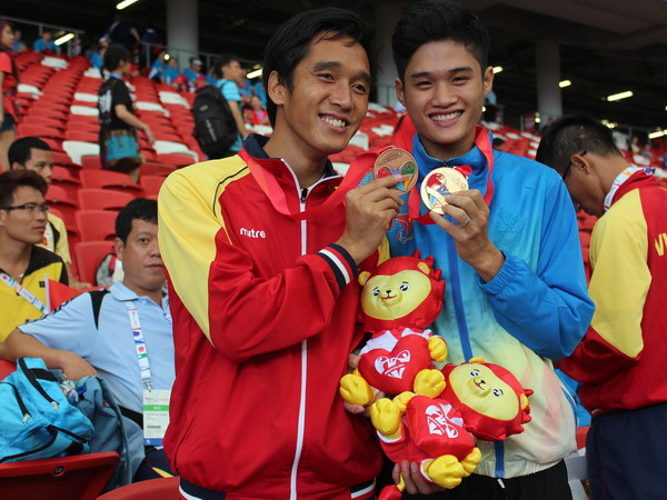 Vận động viên Nguyễn Ngọc Hiệp tranh tài nội dung nhảy xa ảnh 1