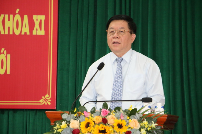 Bí thư Trung ương Đảng, Trưởng Ban Tuyên giáo Trung ương Nguyễn Trọng Nghĩa phát biểu chỉ đạo hội nghị. (Ảnh Công Trí/TTXVN) Ứng phó linh hoạt, uyển chuyển để tạo ra cơ hội trong hội nhập quốc tế ảnh 1