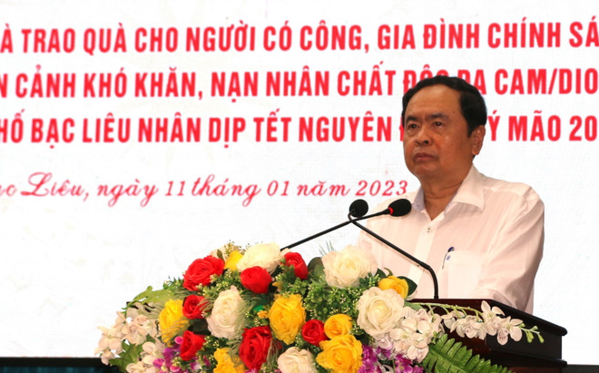 Phó Chủ tịch Quốc hội Trần Thanh Mẫn tặng quà Tết tại Bạc Liêu ảnh 2