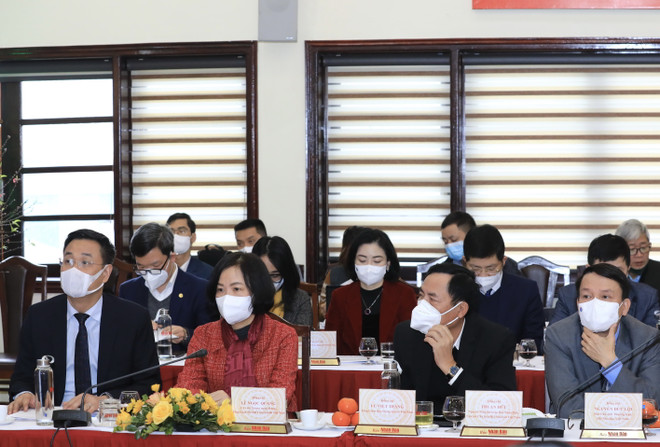 Các đại biểu tham dự Hội nghị. (Ảnh: Hoàng Hiếu/TTXVN) Giao ban báo chí đầu năm: Cần hỗ trợ các cơ quan báo chí chuyển đổi số ảnh 1