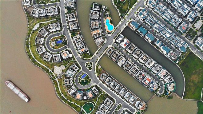 Khu đô thị Vinhomes Imperia Hải Phòng. (Ảnh: Danh Lam/TTXVN) Nhiều chính sách tác động tích cực đến thị trường bất động sản ảnh 1