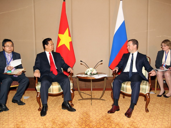 Thủ tướng Nguyễn Tấn Dũng gặp Thủ tướng Nga Dmitry Medvedev ảnh 1