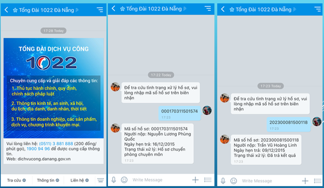 Người dân Đà Nẵng có thể tra cứu các dịch vụ công trên Zalo ảnh 1