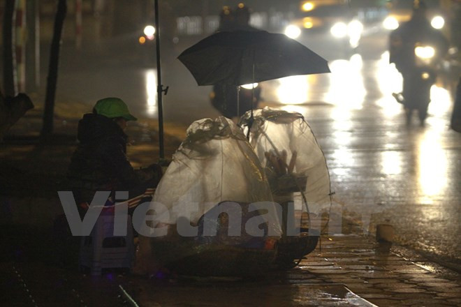 Đêm 22/2, không khí lạnh ảnh hưởng đến Bắc bộ gây mưa rào ảnh 1