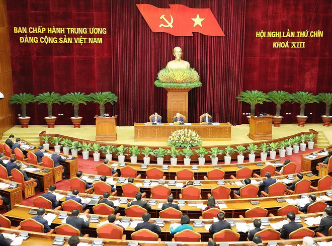 Phiên khai mạc Hội nghị Trung ương lần thứ chín, khóa XIII. (Ảnh: Trí Dũng/ TTXVN) TTXVN_1605Tongbithu2.jpg