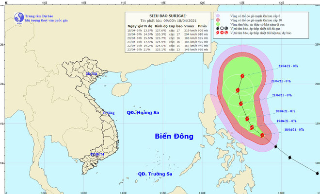 Xuất hiện siêu bão Surigae cách bờ biển miền Trung Philippine 420km ảnh 1