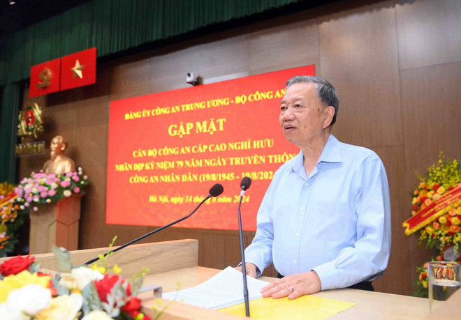 Tổng Bí thư, Chủ tịch nước Tô Lâm phát biểu. (Ảnh: TTXVN phát) ttxvn_to lam gap mat can bo (3)_resize.jpg