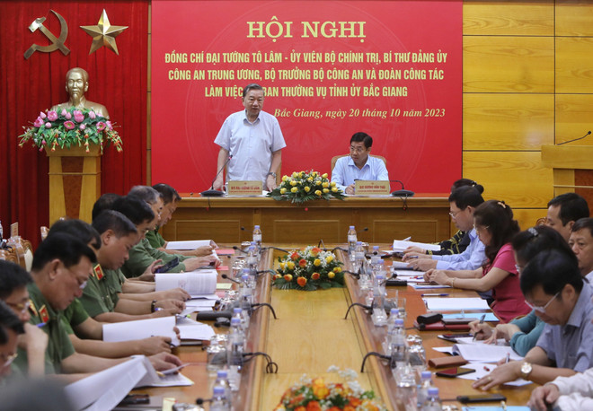 Bộ trưởng Bộ Công an: Bắc Giang cần bảo đảm vững chắc an ninh trật tự ảnh 1