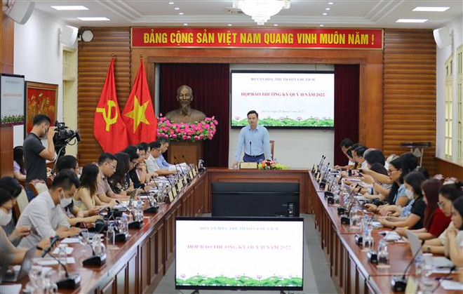 Quang cảnh họp báo. (Ảnh: Thanh Tùng/TTXVN) Thông tin về vụ 2 nghệ sỹ Việt tại Tây Ban Nha và nhiều vấn đề 'nóng' ảnh 2