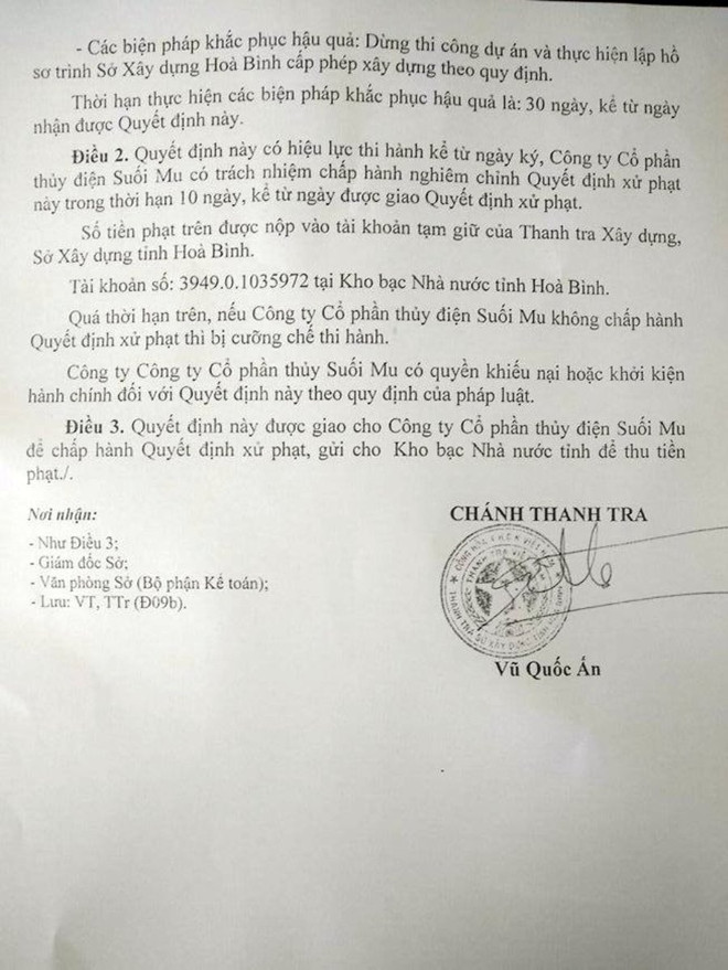 Hòa Bình: Phạt tiền thủy điện xây không phép liệu có tạo tiền lệ xấu? ảnh 4