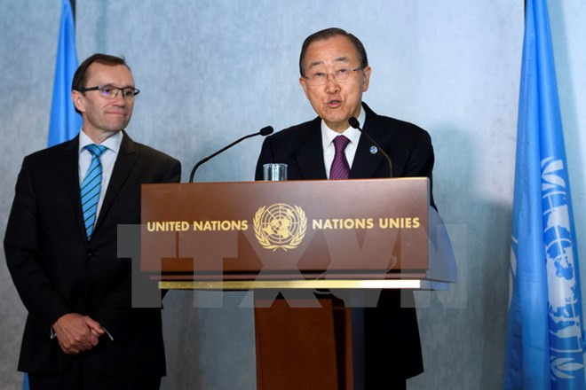 Tổng thư ký Liên hợp quốc Ban Ki-moon. (Nguồn: EPA/TTXVN) Tổng Thư ký LHQ kêu gọi Israel xem xét lại dự luật khu định cư ảnh 1