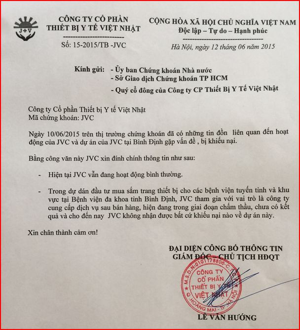 JVC nện sàn 10 phiên, nguyên Chủ tịch bị bắt không phải là tin đồn ảnh 2