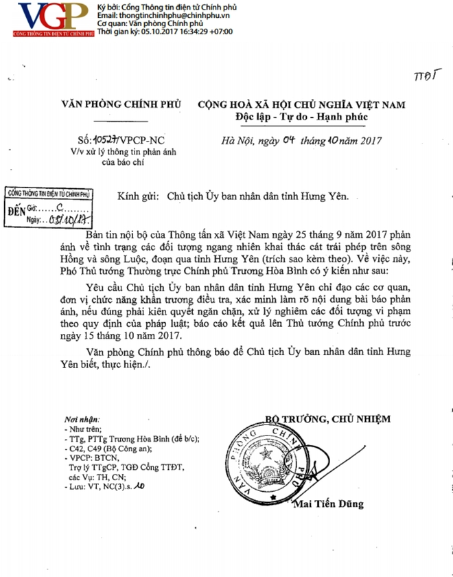 Phó Thủ tướng yêu cầu Hưng Yên xử lý nghiêm nạn 'cát tặc' trên sông ảnh 2