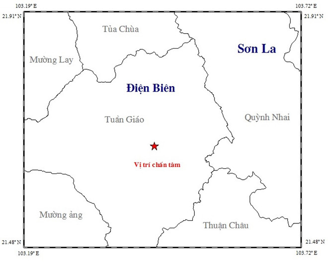 Điện Biên: Xảy ra động đất 2,6 độ Richter tại huyện Tuần Giáo ảnh 1