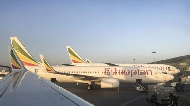 Một chiếc Boeing 737 Max8 của Ethiopian Airlines đỗ tại sân bay quốc tế Bole, Ethiopia. (Nguồn: AP) Việt Nam chưa khai thác dòng máy bay Boeing 737 Max ảnh 1