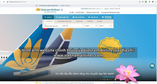 Xuất hiện tình trạng website bán vé bay giả mạo dịp cao điểm Tết ảnh 1